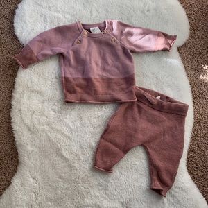 NWOT H&M baby girl 2 piece knit set size NB